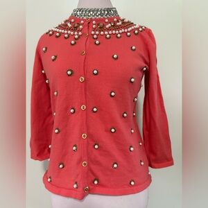 Issac Mizrahi Live Limited Edition beaded & embellished cardigan in size small
